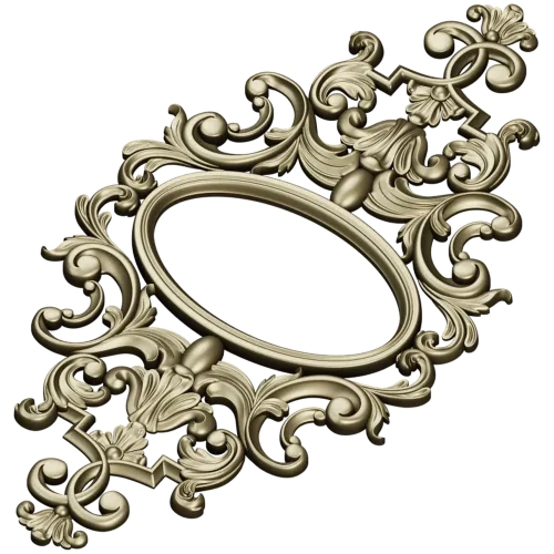 Baroque Oval Cartouche STL