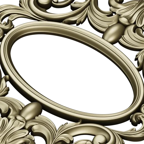 Baroque Oval Cartouche STL
