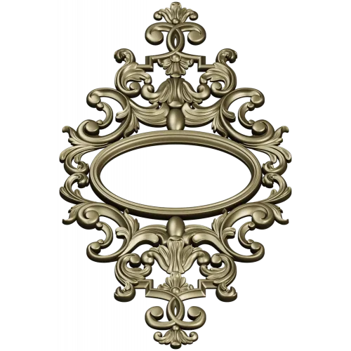 Baroque Oval Cartouche STL