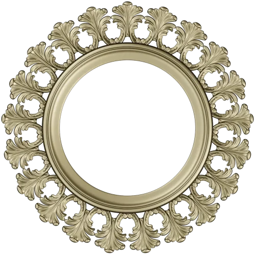 Acanthus Sunburst Round Frame STL 3D Model for CNC