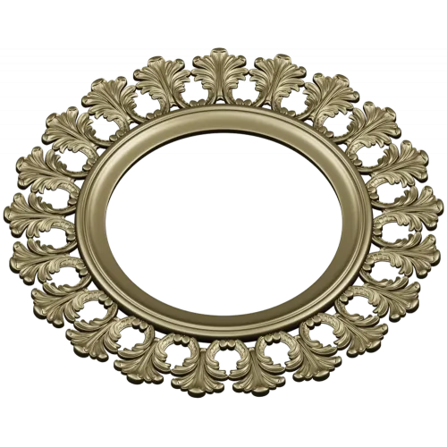 Acanthus Sunburst Round Frame STL 3D Model for CNC