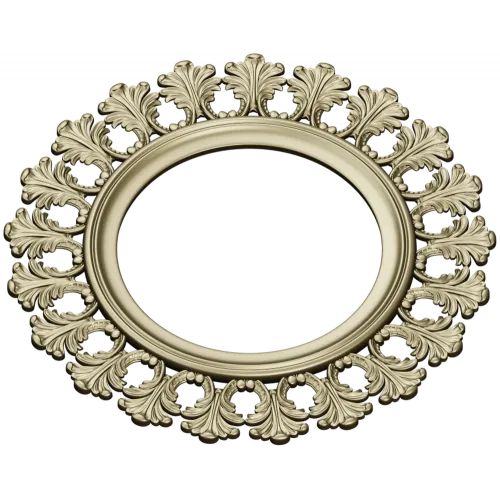 Acanthus Sunburst Round Frame STL 3D Model for CNC