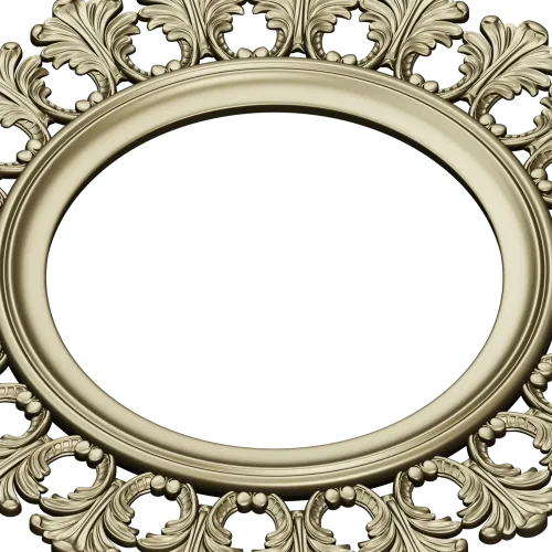 Acanthus Sunburst Round Frame STL 3D Model for CNC