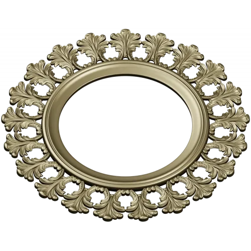 Acanthus Sunburst Round Frame STL 3D Model for CNC