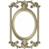 Rococo Oval Decorative Frame STL for CNC