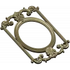 Rococo Oval Decorative Frame STL for CNC