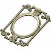 Rococo Oval Decorative Frame STL for CNC