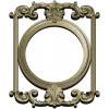 Rococo Oval Decorative Frame STL for CNC