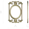 Rococo Oval Decorative Frame STL for CNC