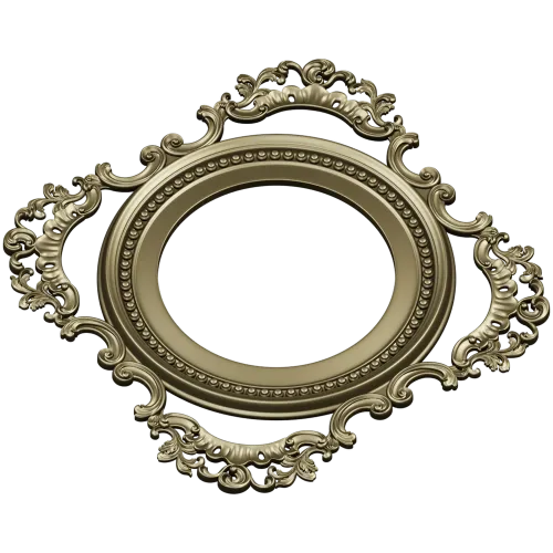Baroque Round-in-Square Frame STL for CNC