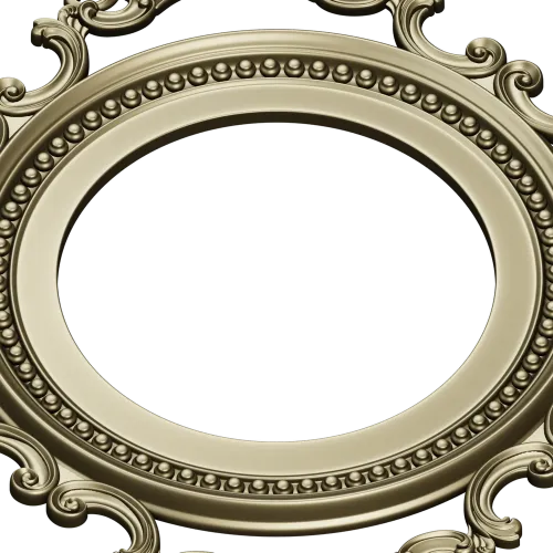 Baroque Round-in-Square Frame STL for CNC