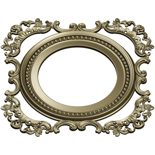 Baroque Round-in-Square Frame STL for CNC