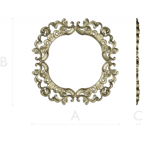 Aurelia Baroque Frame STL 3D model for CNC