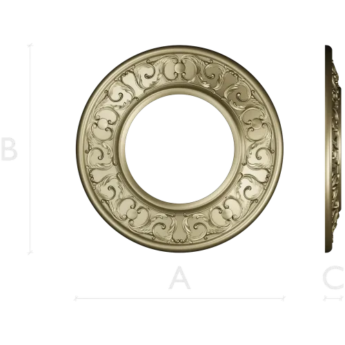 Ornate Round Frame STL for CNC