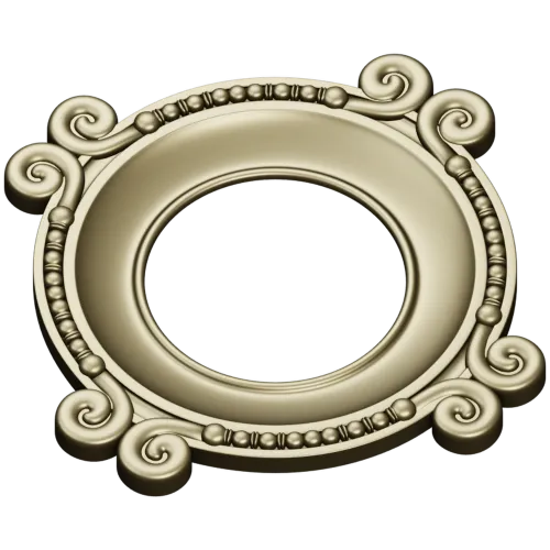 Ornate Round Frame STL for CNC