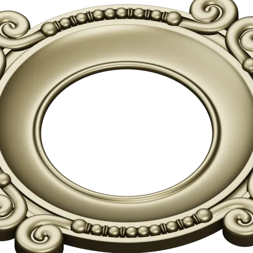 Ornate Round Frame STL for CNC