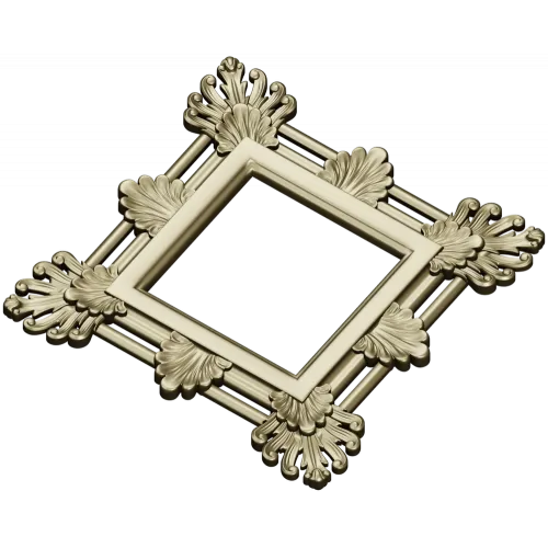Ornate Acanthus Square Frame - STL 3D Model for CNC