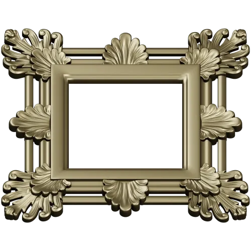 Ornate Acanthus Square Frame - STL 3D Model for CNC