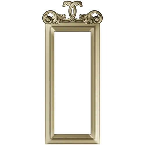 Ornamental Rectangular Frame STL - 3D model for CNC milling