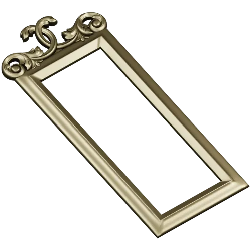 Ornamental Rectangular Frame STL - 3D model for CNC milling