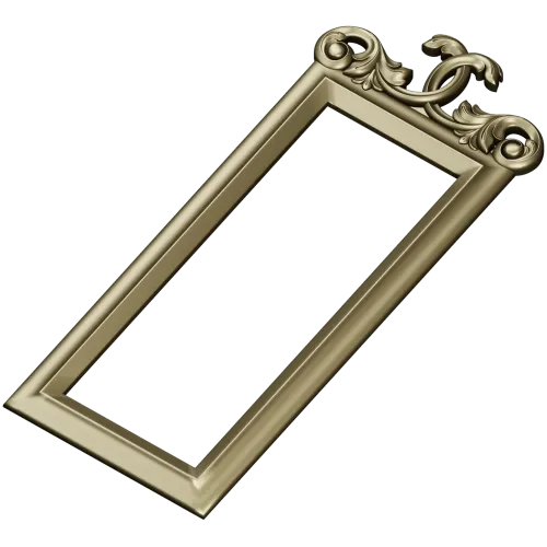 Ornamental Rectangular Frame STL - 3D model for CNC milling