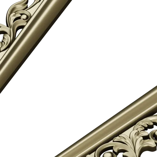 Декоративная трапециевидная рамка с акантовыми накладками - STL для ЧПУ