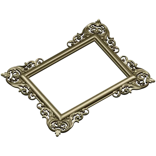 Baroque Corner Frame STL - 3D Model for CNC Router