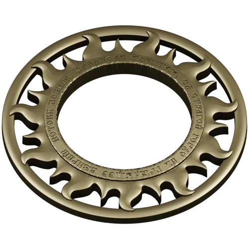 Solar Flame Ring - round decorative frame STL for CNC