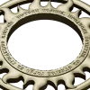 Solar Flame Ring - round decorative frame STL for CNC