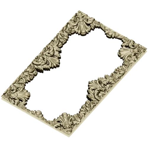 Regal Acanthus Baroque Frame STL for CNC