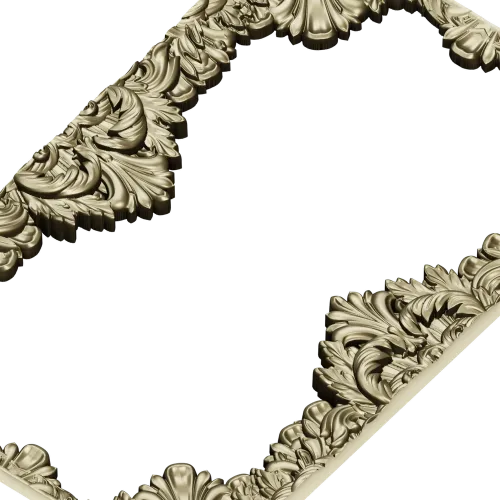 Regal Acanthus Baroque Frame STL for CNC