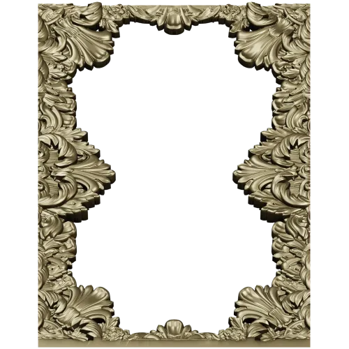 Regal Acanthus Baroque Frame STL for CNC