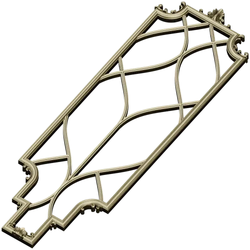 Вертикальная резная рамка STL для ЧПУ - декоративная панель в классическом стиле
