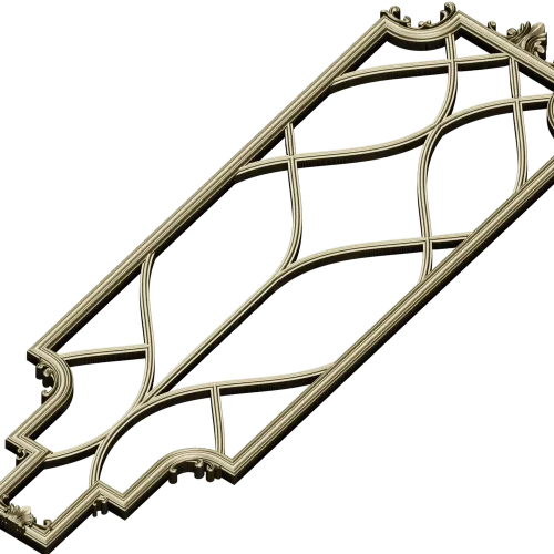 Вертикальная резная рамка STL для ЧПУ - декоративная панель в классическом стиле
