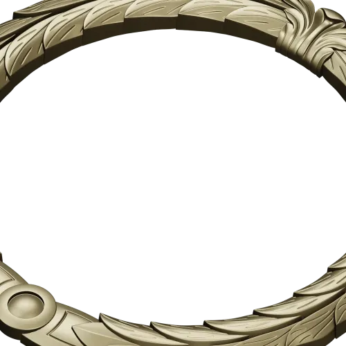 Laurel Wreath Frame STL for CNC Carving