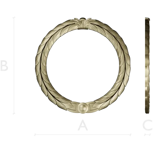 Laurel Wreath Frame STL for CNC Carving