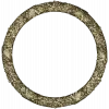 Round Floral Wreath STL 3D model for CNC milling