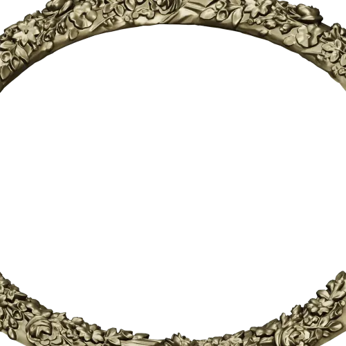 Round Floral Wreath STL 3D model for CNC milling