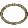 Round Floral Wreath STL 3D model for CNC milling