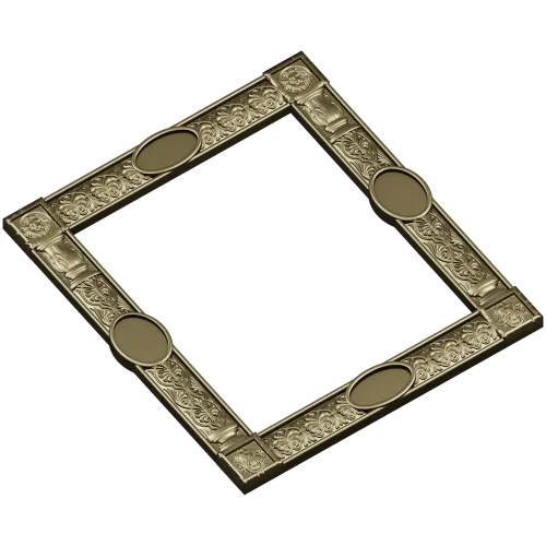 Regal Lion Medallion Frame - STL 3D model for CNC routers