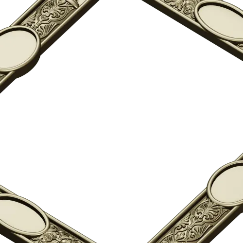 Regal Lion Medallion Frame - STL 3D model for CNC routers