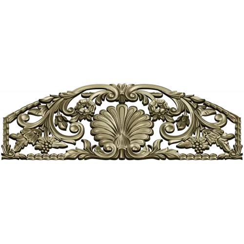 Seashell Rococo Crest - STL 3D model for CNC