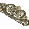Baroque headboard crest STL 3D model for CNC carving