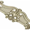 Ornate Rococo Headboard Crest - STL 3D model for CNC