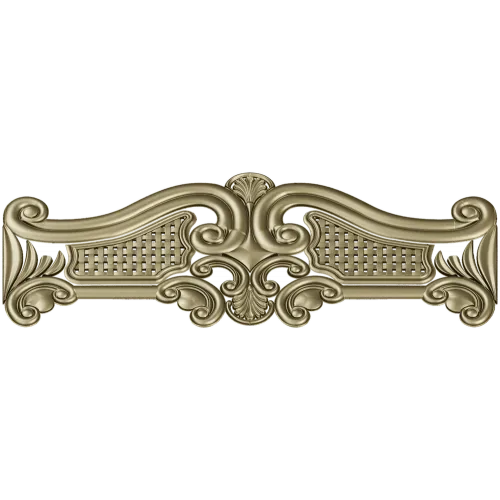 Ornate Rococo Headboard Crest - STL 3D model for CNC