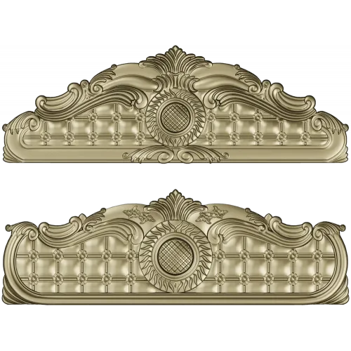 Baroque Headboard Relief STL for CNC