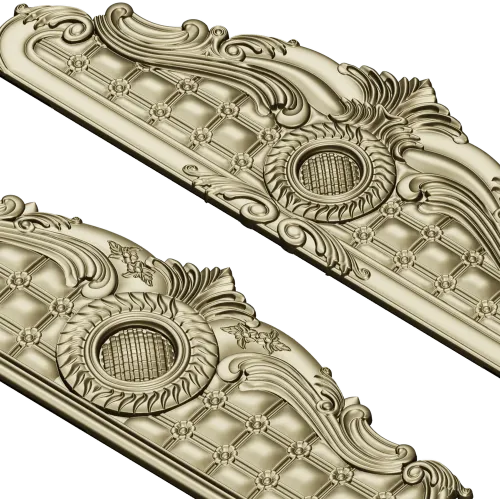 Baroque Headboard Relief STL for CNC
