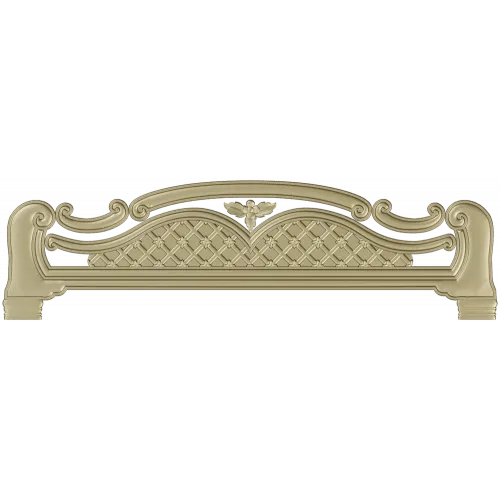 Ornate Arched Headboard STL for CNC - 3D Model for Wood Carving