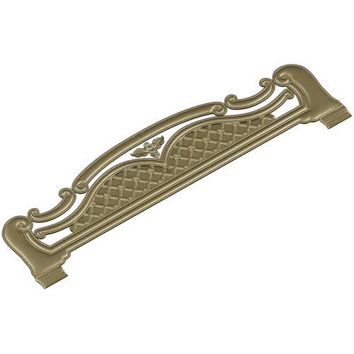 Ornate Arched Headboard STL for CNC - 3D Model for Wood Carving
