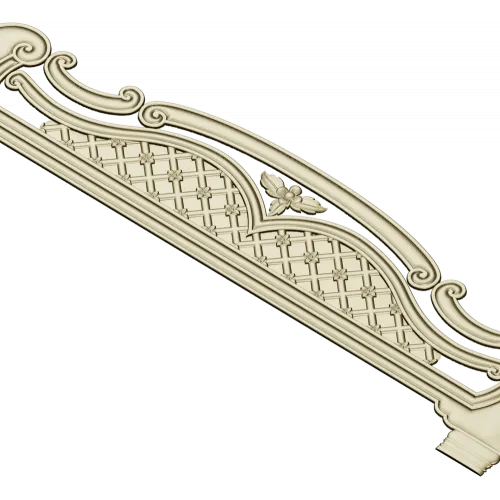 Ornate Arched Headboard STL for CNC - 3D Model for Wood Carving